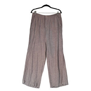 Old Navy Pants Womens L Gray Linen Blend Pull On Pockets Lightweight 31 x 25